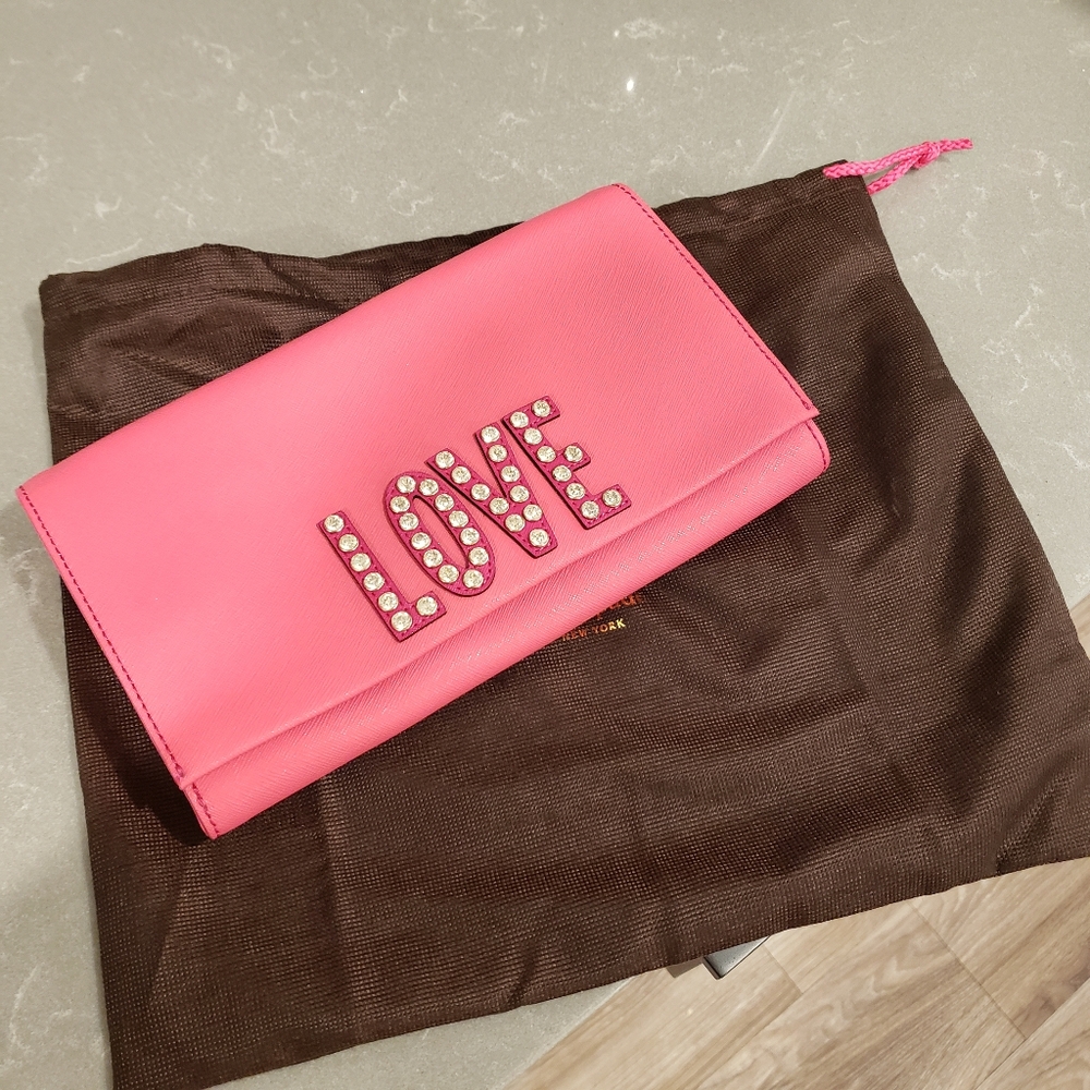 Kate Spade Love Bird Collection Love Clutch NWOT Hot Pink